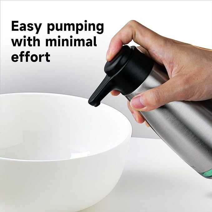 AIKE 15fl.oz Stainless Steel Liquid Soap Dispenser for Dish and Hand Soap