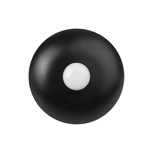 ECOELER Ceiling Mount Motion Sensor, 360 Degree Occupancy Sensor Switch, 10-40 Ft High Sensitive PIR Infrared Motion Activated Switch for CFL/LED/Incandescent Bulb, Black, UL & FCC Listed