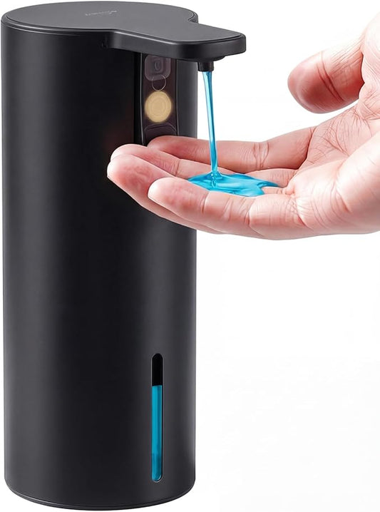 Umimile Electric Dish Soap Dispenser for Kitchen and Bathroom, 2 Mode Liquid Hand Soap Dispenser, 11.8oz Rechargeable with Type-C, IPX7 Waterproof (Black)