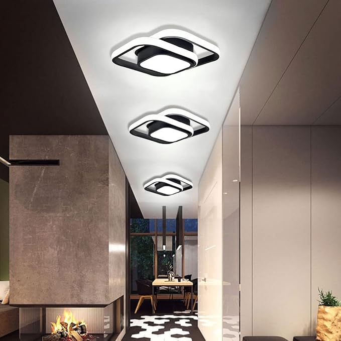Motion Sensor LED Ceiling Light Indoor, 36W Cool White Mount Motion Activated Light Fixture Modern Flush Mount Ceiling lamp for Closet Laundry Bathroom Hallway Stair Porch Basement. (2pack)
