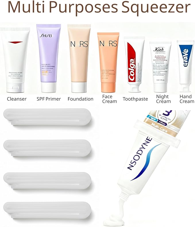 2-Pack Toothpaste Tube Squeezer by JM.JEEMI - Easy Squeeze Dispenser for Kids, Manual Roller Clip for Bathroom & Travel, Fits Toothpaste, Cream & Paint Tubes up to 2.6" Wide