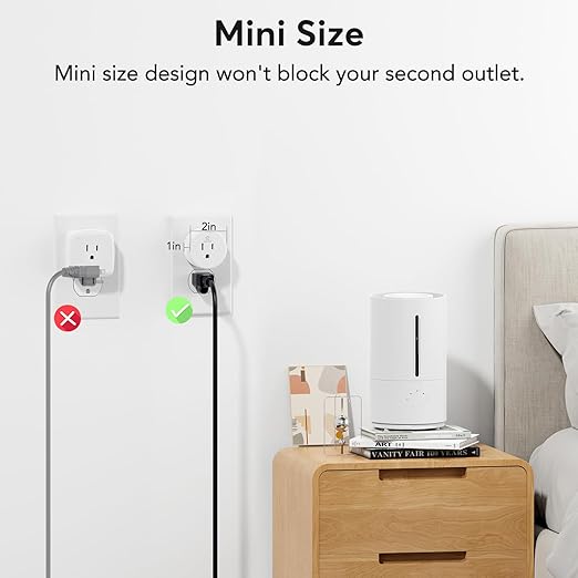 EIGHTREE Smart Plug, WiFi Outlet Works with Alexa & Google Home, Smart Home Socket with Remote Control & Timer Function, 2.4GHz WiFi Only, 4 Packs