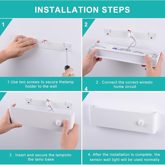 LED Hardwired Motion Sensor Light Indoor Wall Sconce, 12W Motion Sensor Wall Light Indoor Sconce Wall Aluminum Modern Wall Sconce for Living Room Hallway Stair