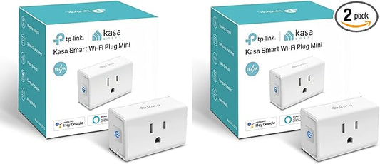 Kasa Smart Plug Ultra Mini 15A, Smart Home Wi-Fi Outlet Compatible with Alexa, Google Home & IFTTT, No Hub Required, UL Certified, 2.4G WiFi Only, 2-Pack(EP10), White