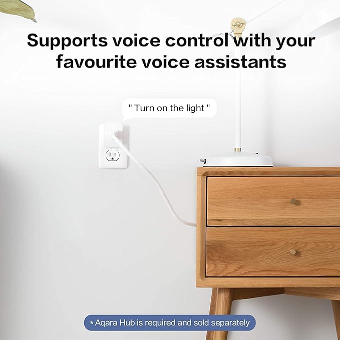 Aqara Wireless Mini Switch and Samrt Plug with Energy Monitoring,Requires Aqara Hub, Zigbee Connection,Smart Button for Smart Home Devices,Compatible with Alexa, Google Assistant, and Apple HomeKit