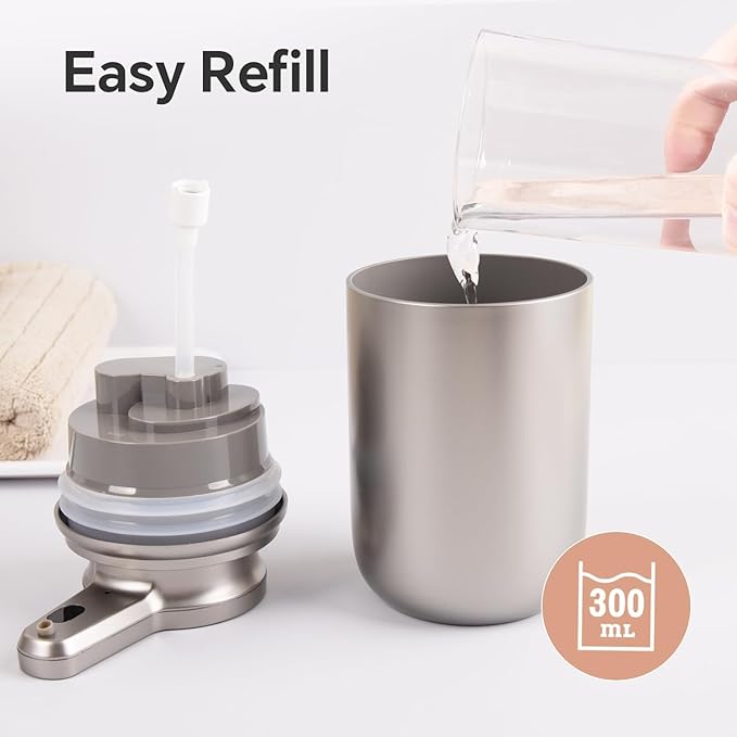 LAOPAO Automatic Soap Dispenser, Liquid Hand Soap Dispenser for Bathroom Kitchen Rechargeable Touchless Hand Soap Pump, 10oz