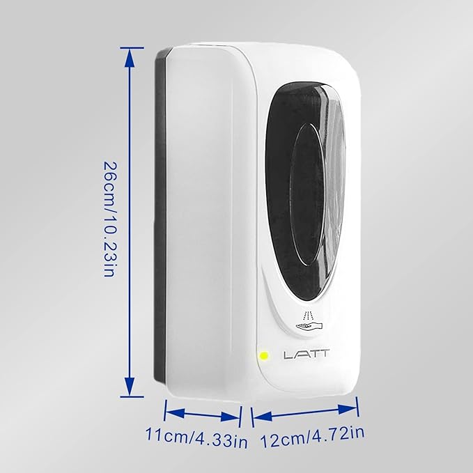 LATT Automatic Hand Sanitizer Dispenser Wall Mount, Liquid Hand Sanitizer Spray Dispenser, 33oz/1000ml Touchless Hand Soap Dispenser for Commercial Industrial Hospitals Office Public