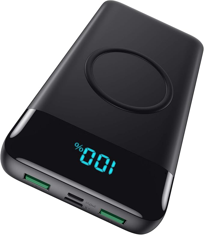 Wireless Portable Charger 30800mAh,15W Wireless Charging USB C Power Bank,25W PD QC 4.0 Fast Charging 4 Outputs Travel Essentials Battery Pack Compatible with iPhone 17/16/15/14/13/12,Galaxy,Android