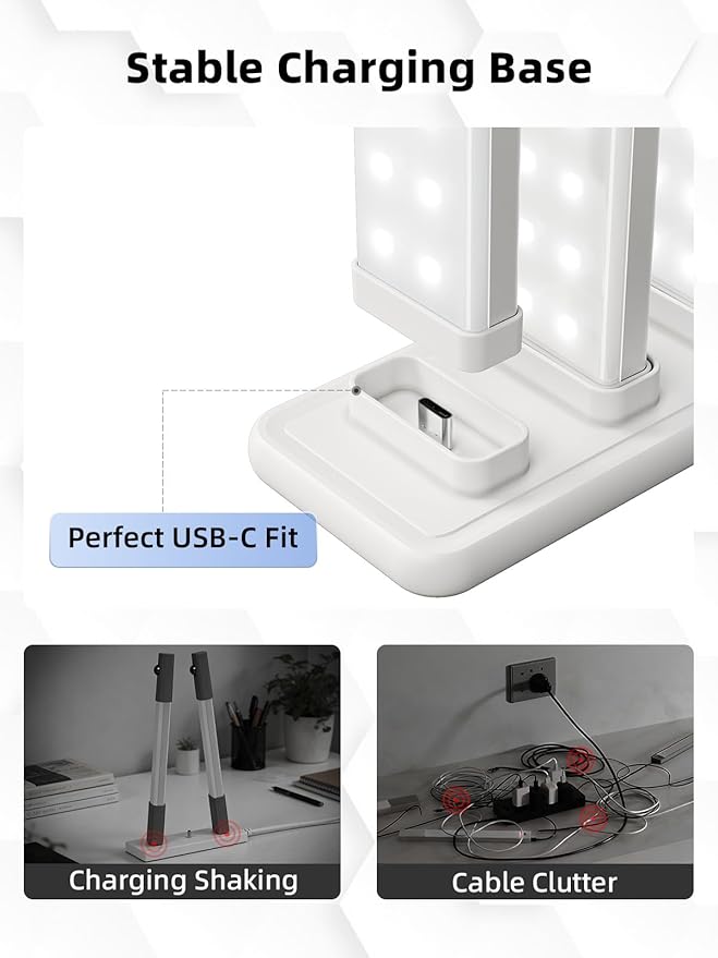 EZVALO Under Cabinet Lighting with Charging Station, 8 inch Motion Sensor Light Indoor, 1100mAh Rechargeable LED Light, 3 Color Temperatures, Dimmable Counter Lights for Kitchen, Closet, Stair (3Pack)