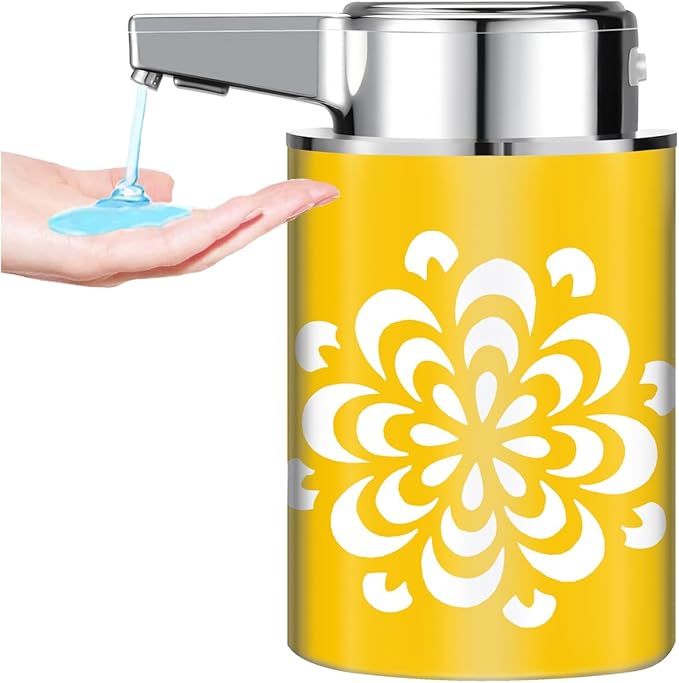 Automatic Soap Dispenser,soap Dispenser Dish soap Dispenser Hand Bathroom Touchless with Infrared Sensor（Chrysanthemum）