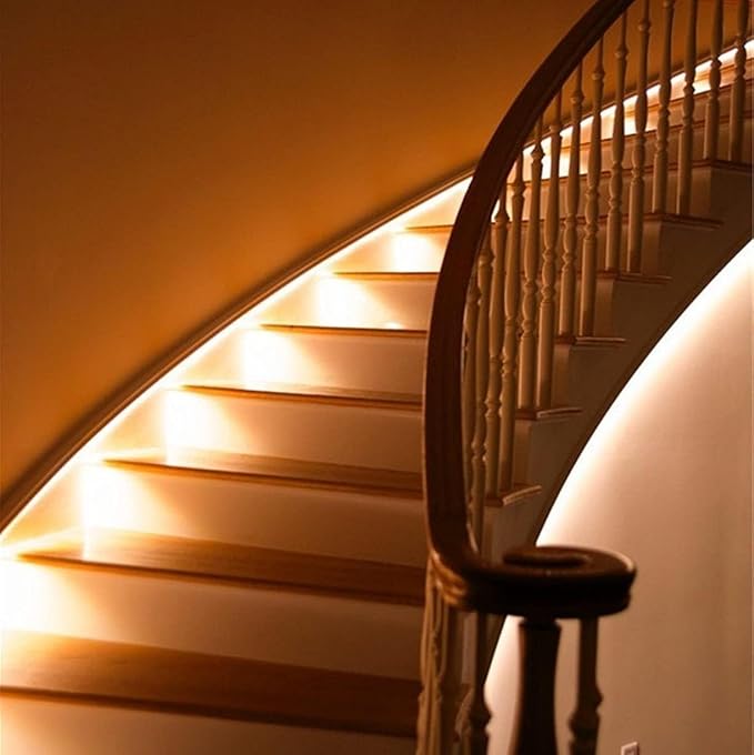 Motion Sensor Light Indoor, Closet Lights Motion Sensored, Battery Operated Cabinet Lights Strip, White Under Cabinet Lighting, Under Counter Lights for Kitchen, Led Strip Lights for Bedroom