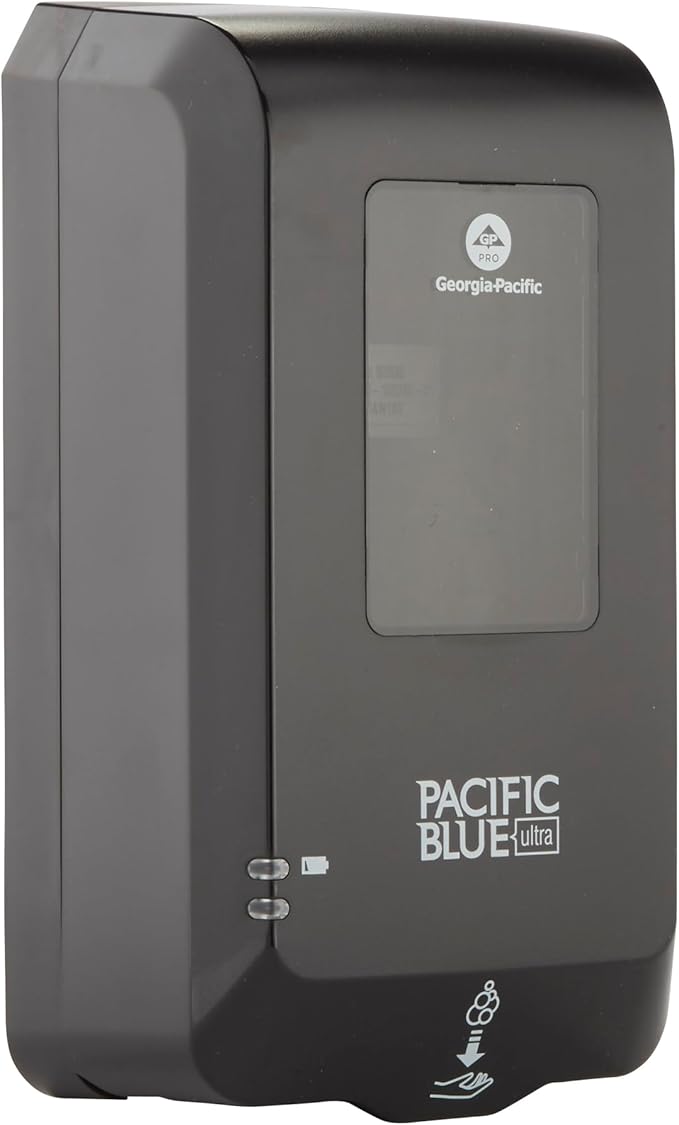 Georgia-Pacific (53590) Pacific Blue Ultra Automated Soap Dispenser, Black, Wall Mounted, Easy To Install & Maintain, Batteries Included