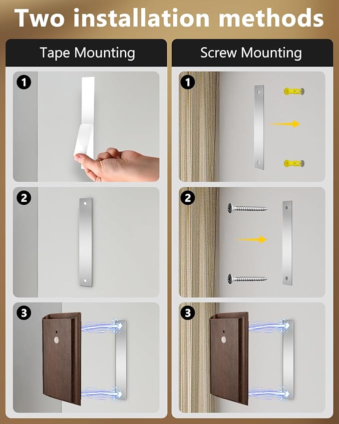 Rechargeable Motion Sensor Wall Sconce Set of 2 – 5000mAh Wireless Battery Operated Wall Light Indoor, 3 Colors Up/Down Lighting Magnetic Night Light with Remote Control for Bedroom, Hallway (Walnut)