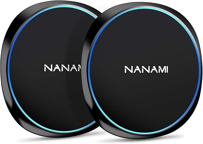 NANAMI Fast Wireless Charger [2 Pack] - Wireless Charging Pad for iPhone 17/17 Pro/17 Pro Max/16/15/14/13/13 Pro/12,10W for Samsung Galaxy S26/S26+/S25/S25 Ultra/S24/S24 Ultra/S23/S22, New Airpods