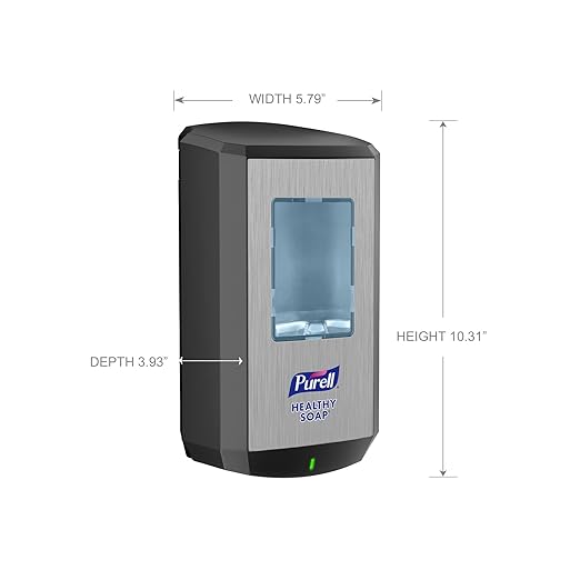 PURELL CS6 Automatic HEALTHY SOAP Dispenser, Graphite, for 1200 mL PURELL CS6 HEALTHY SOAP Refills (Pack of 1) - 6534-01 - Manufactured by GOJO, Inc.