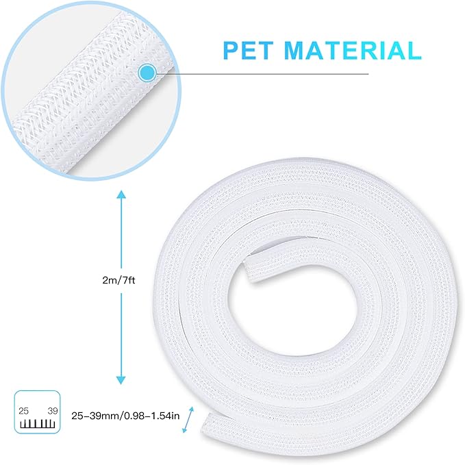 AGPTEK Cable Sleeve, 6.6ft - 1.5 inch Cable Management Desk Cord Cover Organizer Wire Hider for Home Office Computer TV Wire Loom Tubing Pet Proof Cord Protector from Cat Dog Chewing, White