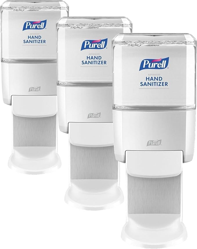 PURELL ES4 Manual Hand Sanitizer Dispenser, White, Compatible with 1200 mL PURELL ES4 Hand Sanitizer Refills - 5020-01 (Pack of 3)