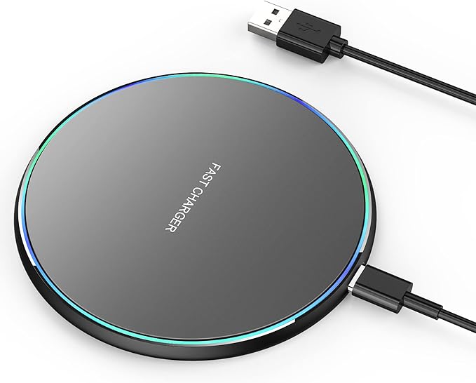 Wireless Charger Compatible with iPhone 16 15 14 13 12 11 Pro Max/Mini/Plus/XR/X/8, 15W Max Fast Wireless Charging Pad Mat for Galaxy S23/S22/S21/S20/S10, Air Pods Pro/3/2, Galaxy Buds