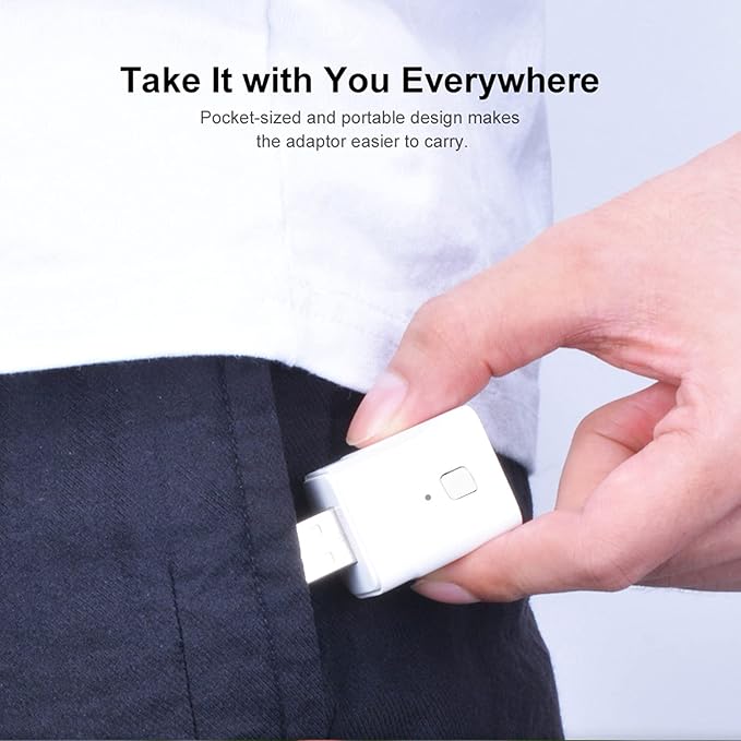 Tuya Micro DC 5V Smart WiFi Adaptor for USB Devices, DIY Smart Home Wireless Adaptor, APP Remote Control, Compatible with Alexa and Google Home for Voice Control