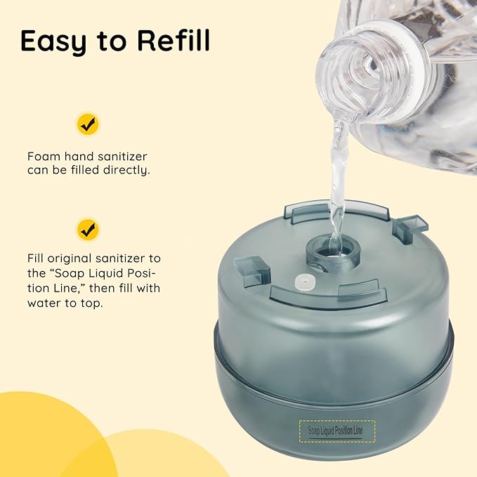 Besdor Automatic Soap Dispenser, Yellow Duck Cute Touchless Soap Dispenser, Infrared Sensor, Battery Powered, for Bathroom Kitchen