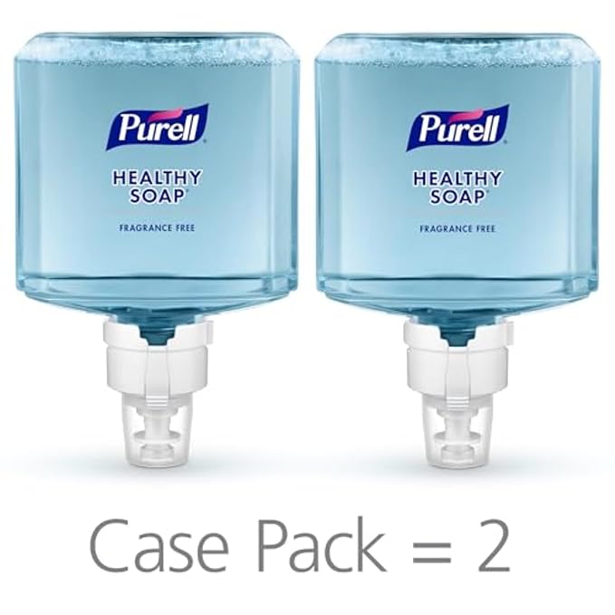 PURELL Brand HEALTHY SOAP Gentle and Free Foam, Fragrance Free, 1200 mL Refill for PURELL ES8 Automatic Soap Dispenser (Pack of 2) - 7772-02 - Manufactured by GOJO, Inc.