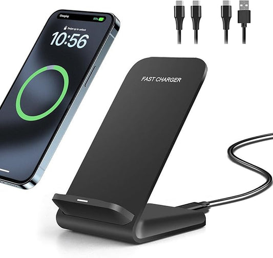 20W Fast Wireless Charger,Wireless Charging Stand Compatible with iPhone 17,17 Pro,16,15,14,13,12,11 Series/X,Phone Charger for Galaxy S25/S24/S23/Note,Pixel/LG (No Plug)