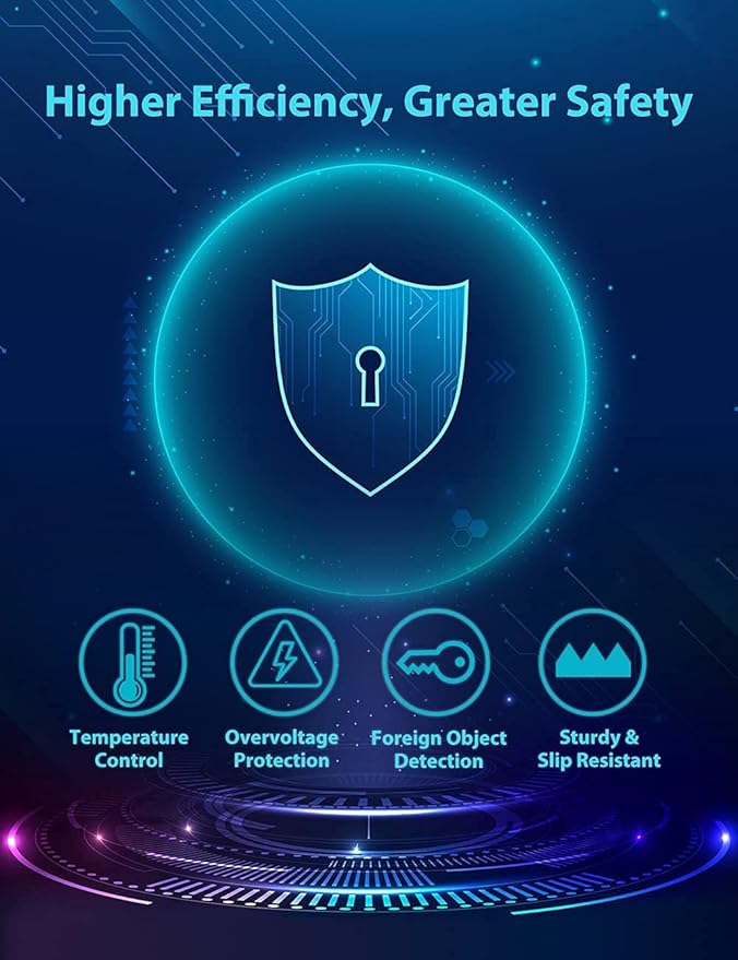 Wireless Charger for Samsung Galaxy S24/S24+S23/S23+/S22/S22+/S21/S20/S20+/S10/S9+/S9/S8/S8+/S7/Note10/Note9/Note8, 15W Wireless Charging Pad with USB-C for Samsung & iPhone Black(No AC Adapter)