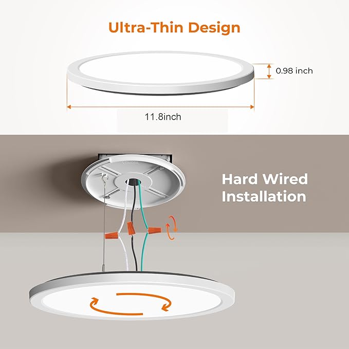 Matane Motion Sensor LED Ceiling Light with Remote, 12 Inch Wired Flush Mount Light 3000K 4000K 5000K, 2400LM Dimmable Motion Sensor Light Indoor for Closet Hallway Laundry Stairs White New Version