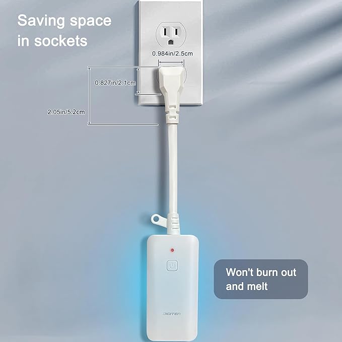 DIGITEN Wireless Thermostat Outlet Temperature Controlled Outlet with Power Cord for Heating and Cooling, Remote Control Plug in Thermostat 1800w for Space Heater, Fan, AC
