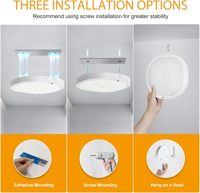 Rechargeable Motion Sensor Ceiling Light Indoor, Cordless Closet Light with 10000mAh Battery, 3 Color Temperatures, 550LM Motion Activated Light for Closet,Shower,Stairs,Pantry,Remote Control