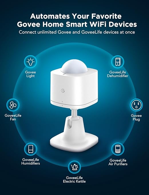 GoveeLife Motion Sensor, Group Control Unlimited Devices, Wireless Mini Contact Sensor for Smart Home Automation, Battery Powered, Supports Most GoveeLife Smart Products