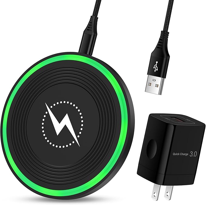 Samsung Wireless Charger Fast Charging Pad for Samsung Galaxy S26 S26 Ultra S26 Plus S25 Edge S24 Ultra S24+ S24 S23 FE S22 S21 S20 S10 Note 20 10, 18W Phone Wall Charger Cargador Inalambrico