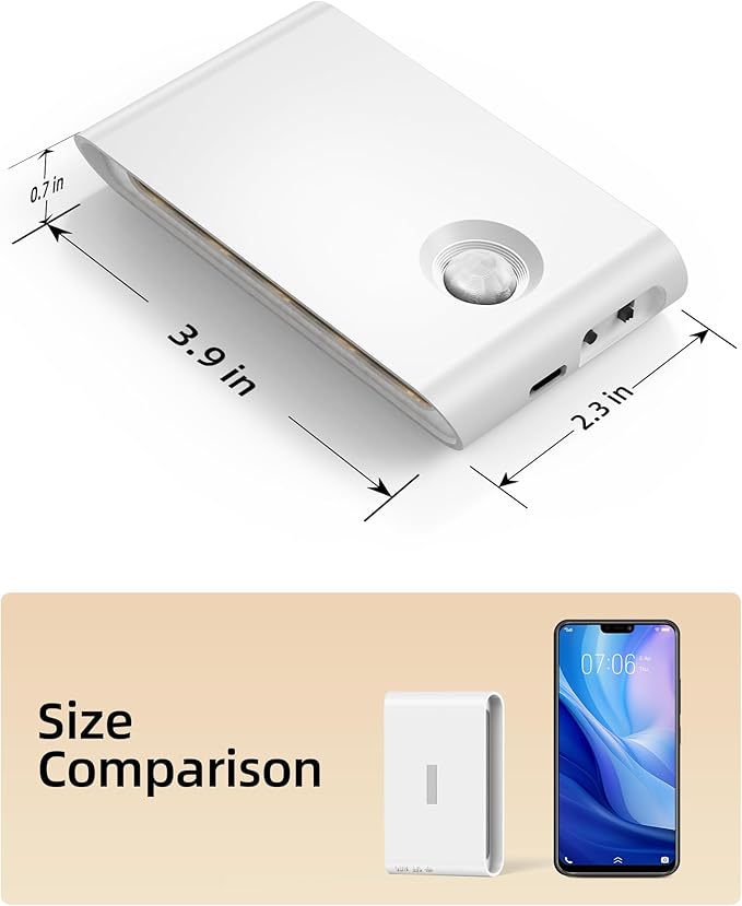 EZVALO 6 Pack Motion Sensor Night Lights with Charging Station, Sync LED Stair Lights Indoor, 1500mAh Rechargeable, Magnetic & Dimmable, 3000K Soft White, Portable Nightlight for Hallway, Stairs