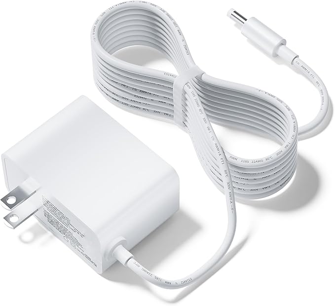 15W Power Cord Replacement for Amazon Echo Dot 3rd/4th Gen, Echo Dot 3rd/4th Kids Edition, Echo Show 5 and Lenovo Smart Clock Essential CD-4N341Y CD-4N342Y, 12V 1.5A AC Power Adapter Supply, White