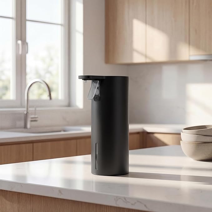 Umimile Electric Dish Soap Dispenser for Kitchen and Bathroom, 2 Mode Liquid Hand Soap Dispenser, 11.8oz Rechargeable with Type-C, IPX7 Waterproof (Black)