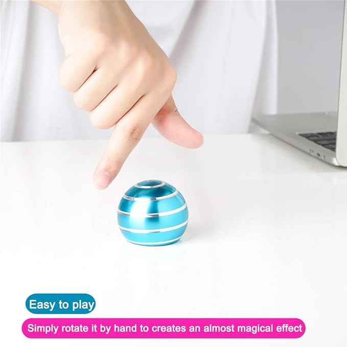 Desk-Kinetic-Toys Cool-Gadgets for Fidget: Cool-Stuff Thing Game Toy for Adult Teen Children Kid, Stress Relief Optical-Illusion Gifts for Office School Home Man Women Christmas Spinning 300 Seconds