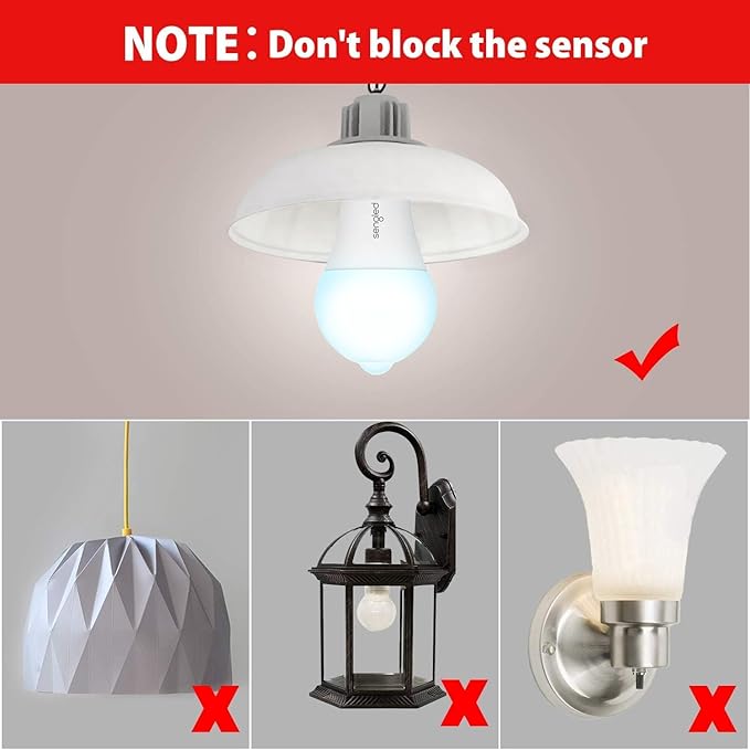 Sengled Motion Sensor Light Bulbs, A19 LED Dusk to Dawn Bulbs 5000K Daylight, Motion Activated Indoor Outdoor Light Bulbs 8.8W (60W Equivalent) 800 Lumens for Porch, Garage, Hallway, 6 Pack