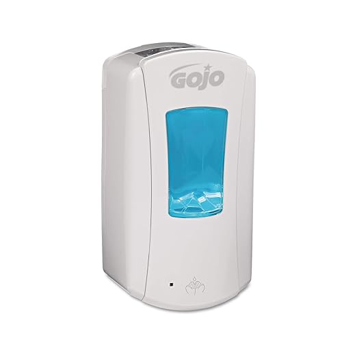GOJO LTX-12 Touch-Free Foam Hand Soap Dispenser, White, for 1200 mL GOJO LTX-12 Hand Soap Refills (Pack of 1) - 1980-01