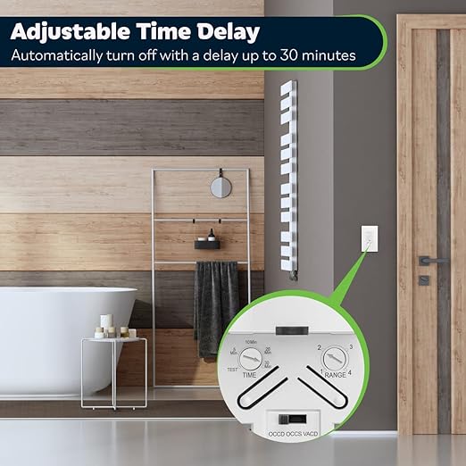 TOPGREENER Dual Load Motion Sensor Switch, PIR Sensor Light and Fan Switch, Occupancy & Vacancy Modes, No Neutral Wire Required, Ground Wire Required, 150W LED/CFL, 1/4HP, Single Pole, TDOS5-JD, White