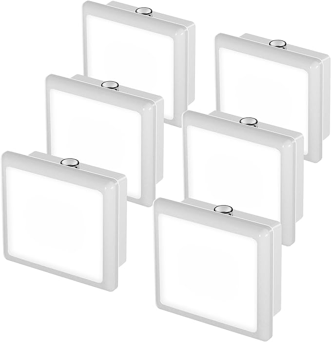 L LOHAS LED Night Lights Plug into Wall, [6-Pack] Plug in Night Light, Dusk-to-Dawn Sensor, 5000K Daylight 0.3W Bright Nightlight Auto-On/Off for Adults Kids Room Bedroom Bathroom Hallway Kitchen