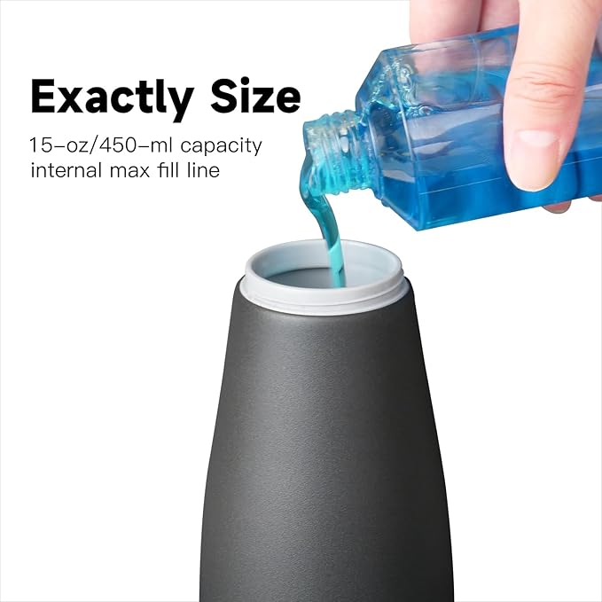 AIKE 15fl.oz Liquid Soap Dispenser for Dish and Hand Soap Matte Black