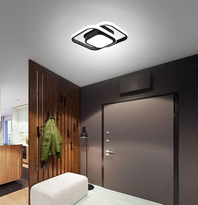 Motion Sensor LED Ceiling Light Indoor, 36W Cool White Mount Motion Activated Light Fixture Modern Flush Mount Ceiling lamp for Closet Laundry Bathroom Hallway Stair Porch Basement. (2pack)