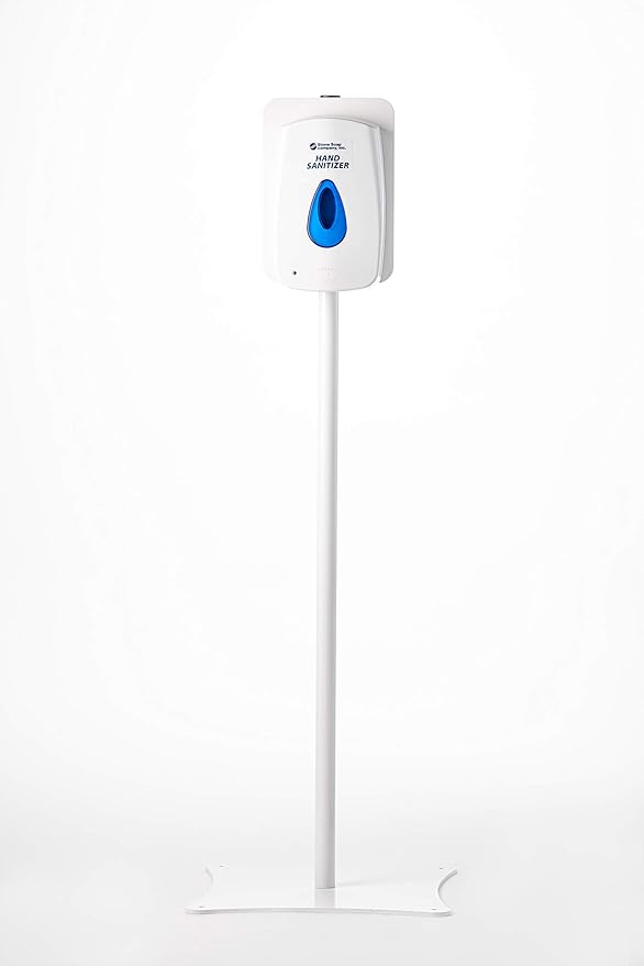 Automatic or Manual Hand Sanitizer Dispenser, Touch-Free Designed for Wall Mounting or to Optional Floor or Counter Stand (Automatic Dispenser w/Floor Stand)