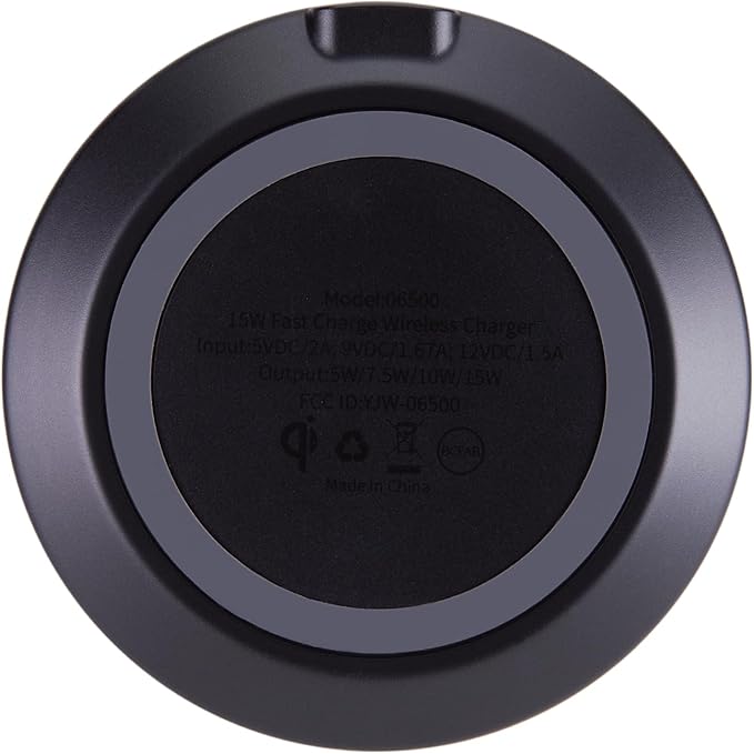 AT&T 15W Qi Wireless Charging Pad – Case-Friendly USB-C Fast Charging Station for iPhone 17/16/15/14, AirPods, Samsung Galaxy S25/S24, Pixel, and All Qi-Compatible Devices – Black