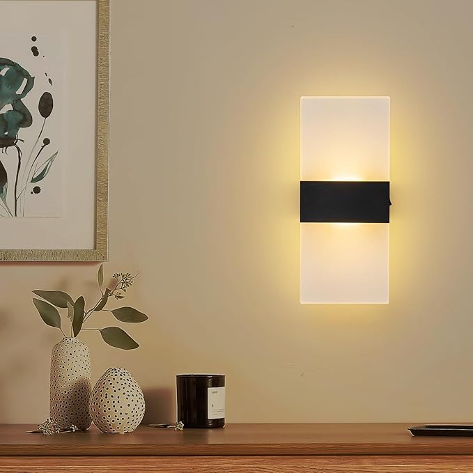 Wall Sconce Battery Operated, 4000mAh Rechargeable Wall Lights with Touch Control, Wireless Wall Lamps for Bedroom, Night Lights for Hallway Stairway Porch Closet