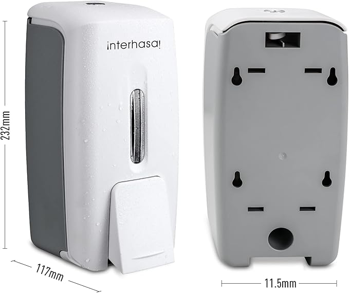interhasa! Soap Dispenser Wall Mount Refillable 28oz Hand Sanitizer Dispenser Commercial Hand Soap Dispenser for Bathroom Support Liquid Gel Soap