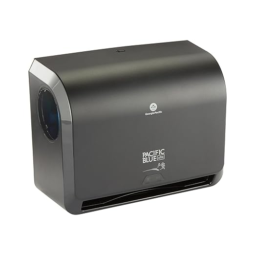 Georgia-Pacific Pacific Blue Ultra 9" Mini Automatic Paper Towel Dispenser by GP PRO (Georgia-Pacific), Black, 54518, 14.1" W x 6.5" D x 11.1" H - New Version