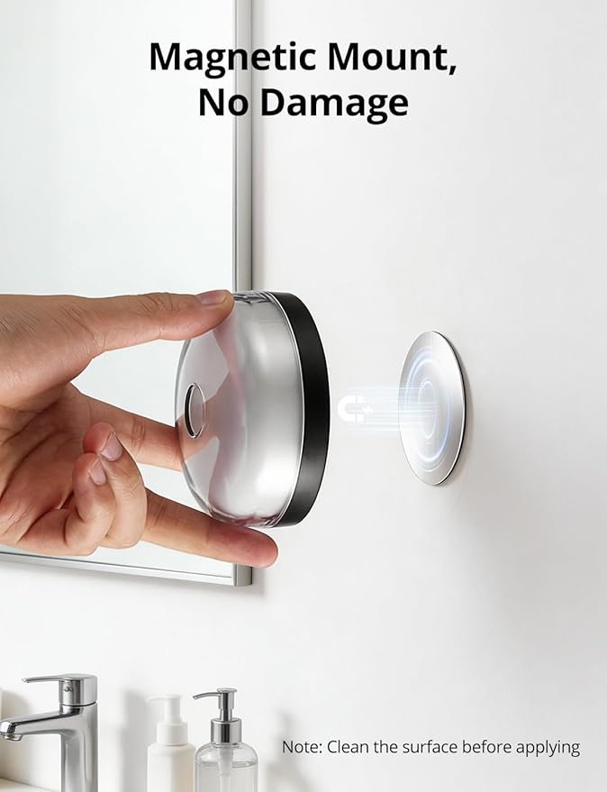 Combuh Rechargeable RGB Ambient Shower Light Waterproof Inside, 15 Color Changing Mood Lighting for Bathroom Bathtub IP65 Waterproof Cordless Battery Operated Stick on Lamp with Remote(Black 2 Pack)