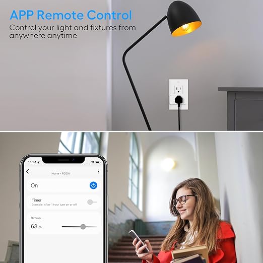 Z-Wave Dimmer Plug 800 Series Zwave Smart Plug，Dimmable Outlet Built-in Repeater Range Extender，Z-Wave Hub Required, Compatible with Smartthings, Alexa and More,FCC and ETL, 200W