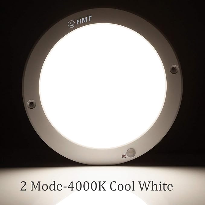 S NMT Motion Sensor Led Ceiling Light 1200 Lumen,100 Watt Equivalent for Stairs,Basements,Porches,Closets,Hallways,Indoor/Outdoor,Daylight White 4000K